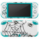 igsticker Nintendo Switch Lite 専用 デザインスキンシール 全面 ニンテンドー スイッチ ライト 専用 ゲーム機 カバー アクセサリー フィルム ステッカー エアフリー 017503 ハロウィン かわいい クモの巣 蜘蛛 かわいい