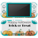 igsticker Nintendo Switch Lite 専用 デザインスキンシール 全面 ニンテンドー スイッチ ライト 専用 ゲーム機 カバー アクセサリー フィルム ステッカー エアフリー 017505 ハロウィン かわいい かぼちゃ パンプキン 英字