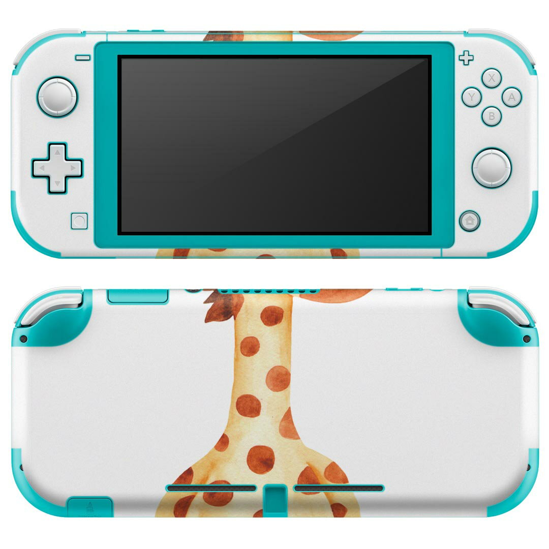 igsticker Nintendo Switch Lite 専用 デザインスキンシール 全面 ニンテンドー スイッチ ライト 専用 ゲーム機 カバー アクセサリー フィルム ステッカー エアフリー 017512 キリン　きりん　手書き風