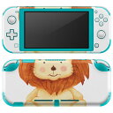 igsticker Nintendo Switch Lite 専用 デザインスキンシール 全面 ニンテンドー スイッチ ライト 専用 ゲーム機 カバー アクセサリー フィルム ステッカー エアフリー 017513 ライオン　かわいい　手書き風