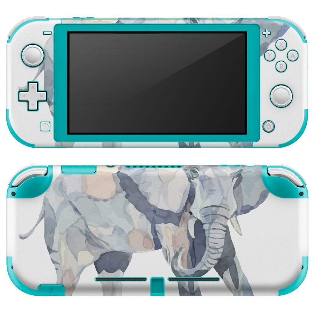 igsticker Nintendo Switch Lite 専用 デザインスキンシール 全面 ニンテンドー スイッチ ライト 専用 ゲーム機 カバー アクセサリー フィルム ステッカー エアフリー 017544 ゾウ　像　アニマル