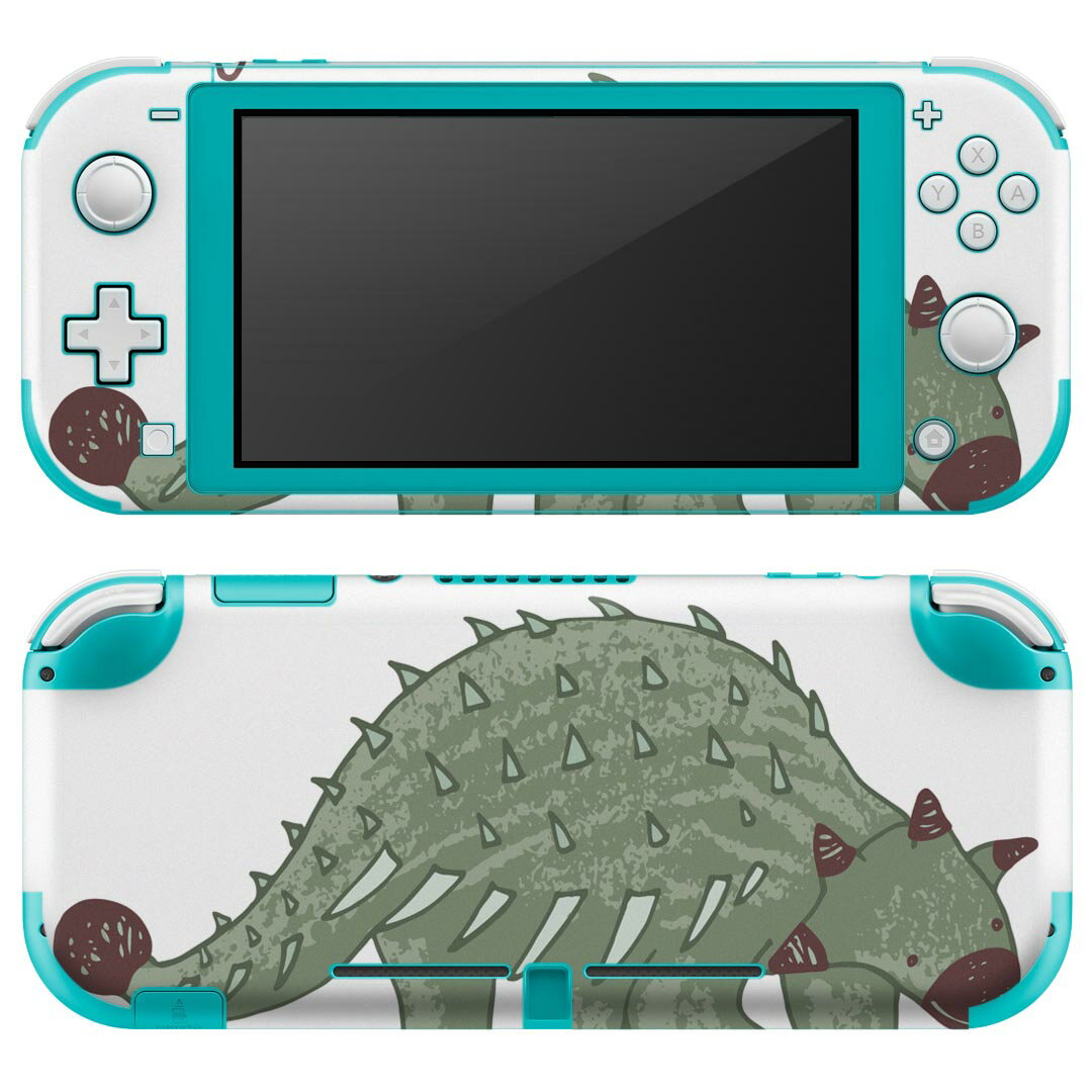igsticker Nintendo Switch Lite 専用 デザインスキンシール 全面 ニンテンドー スイッチ ライト 専用 ゲーム機 カバー アクセサリー フィルム ステッカー エアフリー 017564 ダイナソー　 ダイナソー　恐竜　Dinosaur　アンキロサウルス