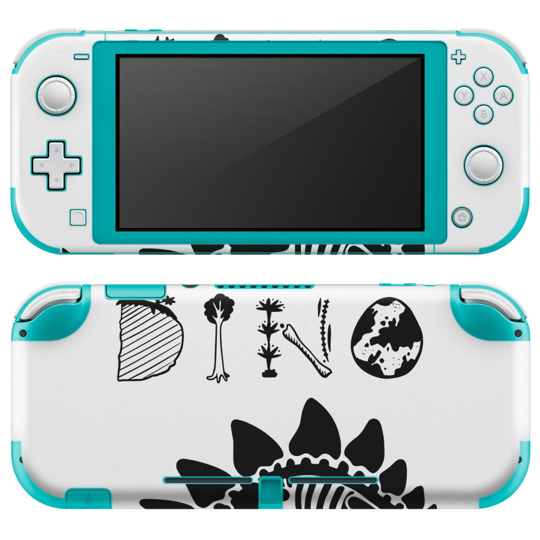 igsticker Nintendo Switch Lite 専用 デザインスキンシール 全面 ニンテンドー スイッチ ライト 専用 ゲーム機 カバー アクセサリー フィルム ステッカー エアフリー 017567 ダイナソー ダイナソー 恐竜 Dinosaur 骨