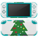 igsticker Nintendo Switch Lite 専用 デザインスキンシール 全面 ニンテンドー スイッチ ライト 専用 ゲーム機 カバー アクセサリー フィルム ステッカー エアフリー 017666 クリスマス ツリー クリスマス カラフル