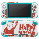 igsticker Nintendo Switch Lite 専用 デザインスキンシール 全面 ニンテンドー スイッチ ライト 専用 ゲーム機 カバー アクセサリー フィルム ステッカー エアフリー 017669 クリスマス サンタ 赤 クリスマス