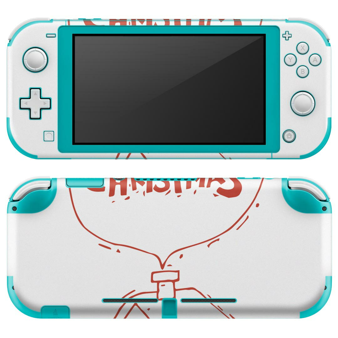 igsticker Nintendo Switch Lite 専用 デザインスキンシール 全面 ニンテンドー スイッチ ライト 専用 ゲーム機 カバー アクセサリー フィルム ステッカー エアフリー 017672 クリスマス home 赤 文字 クリスマス