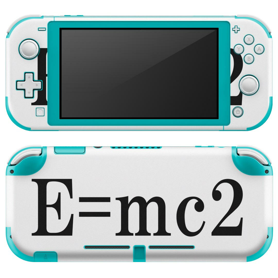 igsticker Nintendo Switch Lite 専用 デザインスキンシール 全面 ニンテンドー スイッチ ライト 専用 ゲーム機 カバー アクセサリー フィルム ステッカー エアフリー 017700 方程式 アインシュタイン E=mc2 方程式