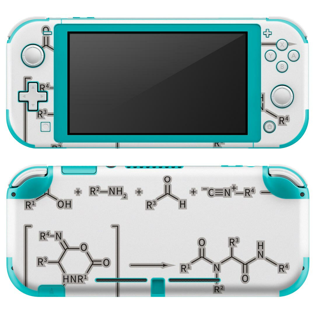 igsticker Nintendo Switch Lite 専用 デザインスキンシール 全面 ニンテンドー スイッチ ライト 専用 ゲーム機 カバー アクセサリー フィルム ステッカー エアフリー 017702 化学式 Chemical formula 化学式