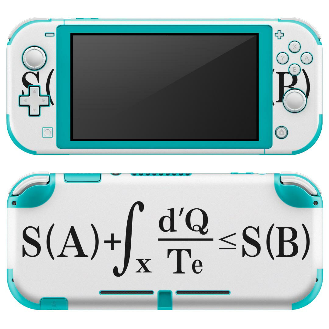 igsticker Nintendo Switch Lite 専用 デザインスキンシール 全面 ニンテンドー スイッチ ライト 専用 ゲーム機 カバー アクセサリー フィルム ステッカー エアフリー 017710 方程式 エントロピー増大則 方程式