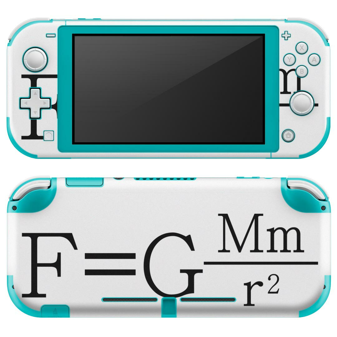 igsticker Nintendo Switch Lite 専用 デザインスキンシール 全面 ニンテンドー スイッチ ライト 専用 ゲーム機 カバー アクセサリー フィルム ステッカー エアフリー 017713 方程式 万有引力の法則