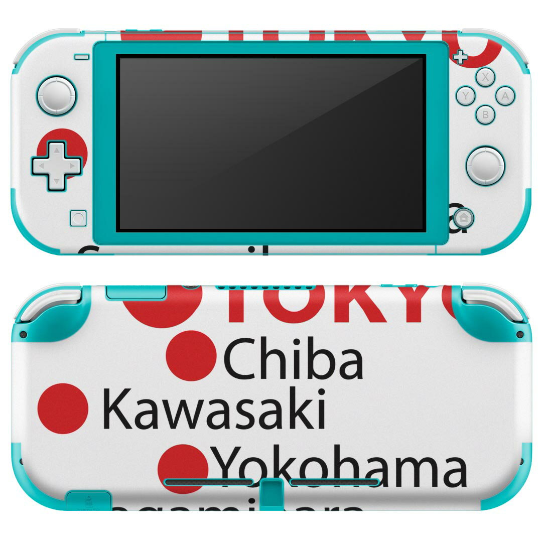 igsticker Nintendo Switch Lite 専用 デザインスキンシール 全面 ニンテンドー スイッチ ライト 専用 ゲーム機 カバー アクセサリー フィルム ステッカー エアフリー 017718 文字 英字 おしゃれ TOKYO chiba 文字 東京