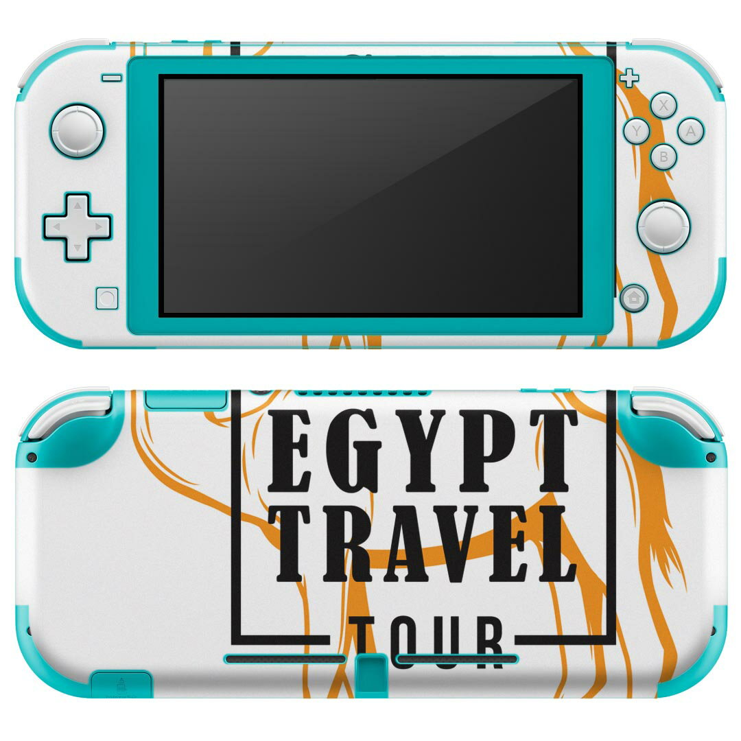 igsticker Nintendo Switch Lite 専用 デザインスキンシール 全面 ニンテンドー スイッチ ライト 専用 ゲーム機 カバー アクセサリー フィルム ステッカー エアフリー 017728 EGYPT　おしゃれ ラクダ　EGYPT　おしゃれ