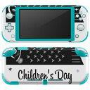 igsticker Nintendo Switch Lite 専用 デザインスキンシール 全面 ニンテンドー スイッチ ライト 専用 ゲーム機 カバー アクセサリー フィルム ステッカー エアフリー 017747 子供の日 鯉のぼり 白黒 雲 星