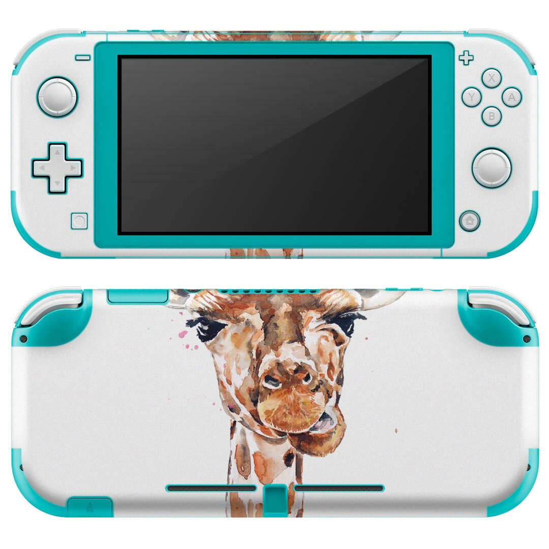 igsticker Nintendo Switch Lite 専用 デザインスキンシール 全面 ニンテンドー スイッチ ライト 専用 ゲーム機 カバー アクセサリー フィルム ステッカー エアフリー 017749 麒麟　きりん　Giraffe　動物
