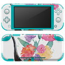 igsticker Nintendo Switch Lite 専用 デザインスキンシール 全面 ニンテンドー スイッチ ライト 専用 ゲーム機 カバー アクセサリー フィルム ステッカー エアフリー 017761 花 花 手書き風 たばこ(2)