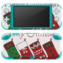 igsticker Nintendo Switch Lite 専用 デザインスキンシール 全面 ニンテンドー スイッチ ライト 専用 ゲーム機 カバー アクセサリー フィルム ステッカー エアフリー 017776 クリスマス 靴下 クリスマス かわいい