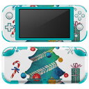 igsticker Nintendo Switch Lite 専用 デザインスキンシール 全面 ニンテンドー スイッチ ライト 専用 ゲーム機 カバー アクセサリー フィルム ステッカー エアフリー 017779 クリスマス クリスマスツリー かわいい