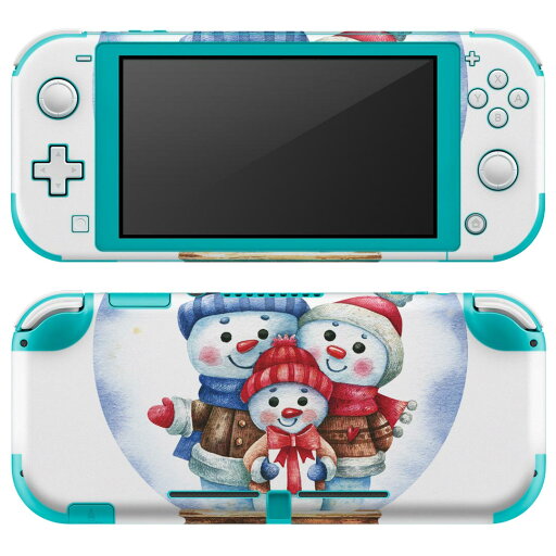 igsticker Nintendo Switch Lite 専用 デザインスキンシール 全面 ニンテンドー スイッチ ライト 専用 ゲーム機 カバー アクセサリー フィルム ステッカー エアフリー 017820 クリスマス スノードーム 雪だるま 冬
