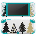 igsticker Nintendo Switch Lite 専用 デザインスキンシール 全面 ニンテンドー スイッチ ライト 専用 ゲーム機 カバー アクセサリー フィルム ステッカー エアフリー 017822 クリスマス ツリー　雪　クリスマス