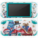 igsticker Nintendo Switch Lite 専用 デザインスキンシール 全面 ニンテンドー スイッチ ライト 専用 ゲーム機 カバー アクセサリー フィルム ステッカー エアフリー 017824 クリスマス 雪だるま　星　クリスマス