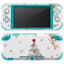 igsticker Nintendo Switch Lite 専用 デザインスキンシール 全面 ニンテンドー スイッチ ライト 専用 ゲーム機 カバー アクセサリー フィルム ステッカー エアフリー 017827 クリスマス ツリー 雪 天使 クリスマス