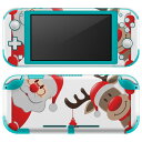 igsticker Nintendo Switch Lite 専用 デザインスキンシール 全面 ニンテンドー スイッチ ライト 専用 ゲーム機 カバー アクセサリー フィルム ステッカー エアフリー 017828 クリスマス サンタ トナカイ クリスマス