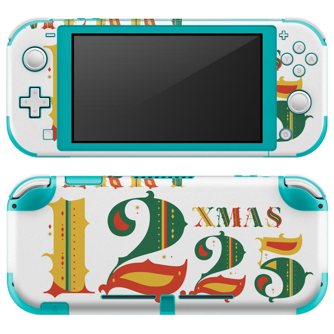 igsticker Nintendo Switch Lite 専用 デザインスキンシール 全面 ニンテンドー スイッチ ライト 専用 ゲーム機 カバー アクセサリー フィルム ステッカー エアフリー 017830 クリスマス 12月25日 文字 英字 クリスマス