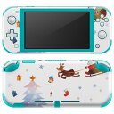 igsticker Nintendo Switch Lite 専用 デザインスキンシール 全面 ニンテンドー スイッチ ライト 専用 ゲーム機 カバー アクセサリー フィルム ステッカー エアフリー 017832 クリスマス トナカイ サンタ 雪