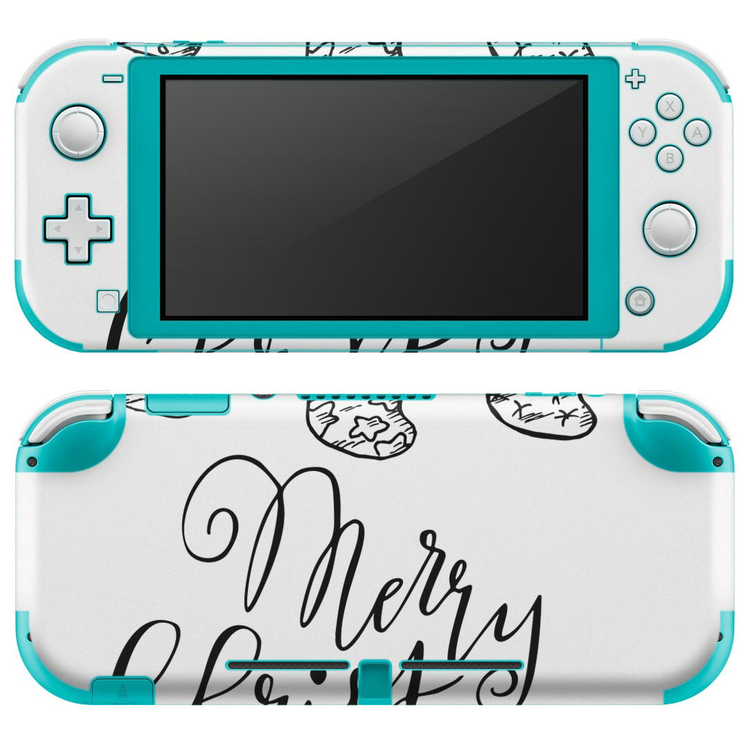 igsticker Nintendo Switch Lite 専用 デザインスキンシール 全面 ニンテンドー スイッチ ライト 専用 ゲーム機 カバー アクセサリー フィルム ステッカー エアフリー 017833 クリスマス 靴下 クリスマス 文字