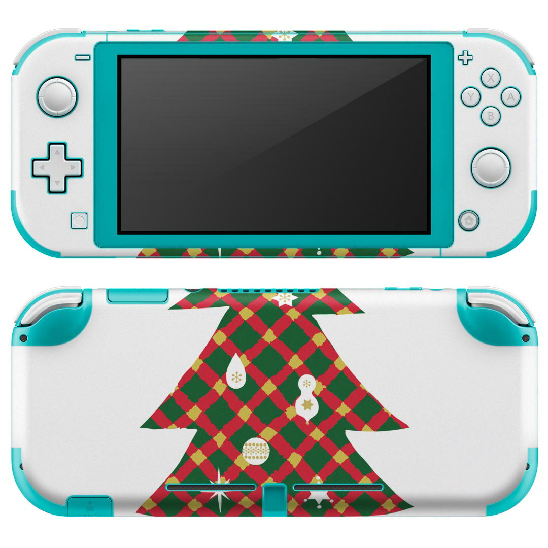 igsticker Nintendo Switch Lite 専用 デザインスキンシール 全面 ニンテンドー スイッチ ライト 専用 ゲーム機 カバー アクセサリー フィルム ステッカー エアフリー 017839 クリスマス クリスマス ツリー 赤緑