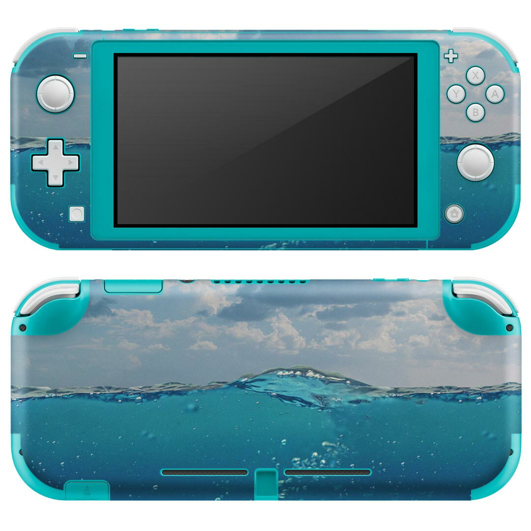 igsticker Nintendo Switch Lite 専用 デザインスキンシール 全面 ニンテンドー スイッチ ライト 専用 ゲーム機 カバー アクセサリー フィルム ステッカー エアフリー 018299 海 夏