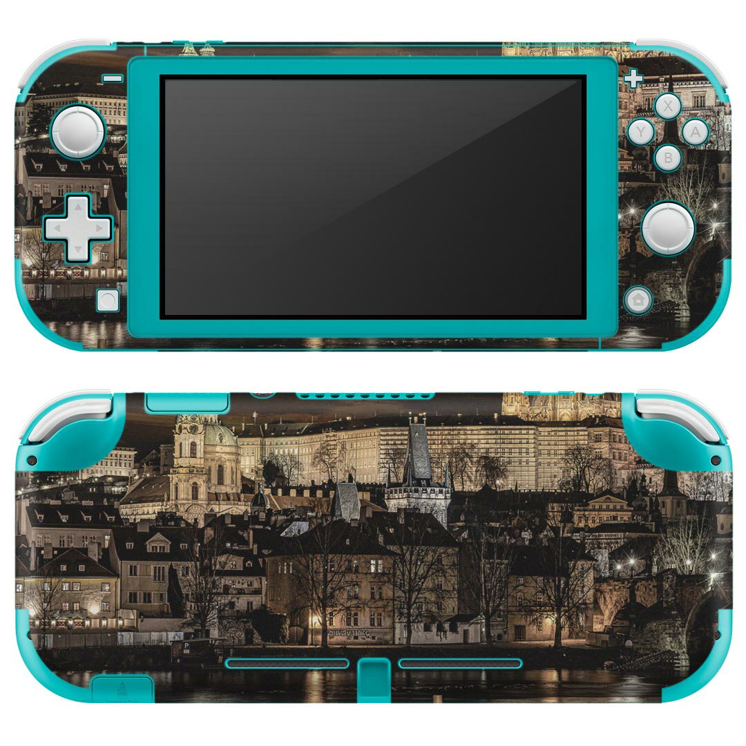 igsticker Nintendo Switch Lite 専用 デザインスキンシール 全面 ニンテンドー スイッチ ライト 専用 ゲーム機 カバー アクセサリー フィルム ステッカー エアフリー 018314 夜景 アート
