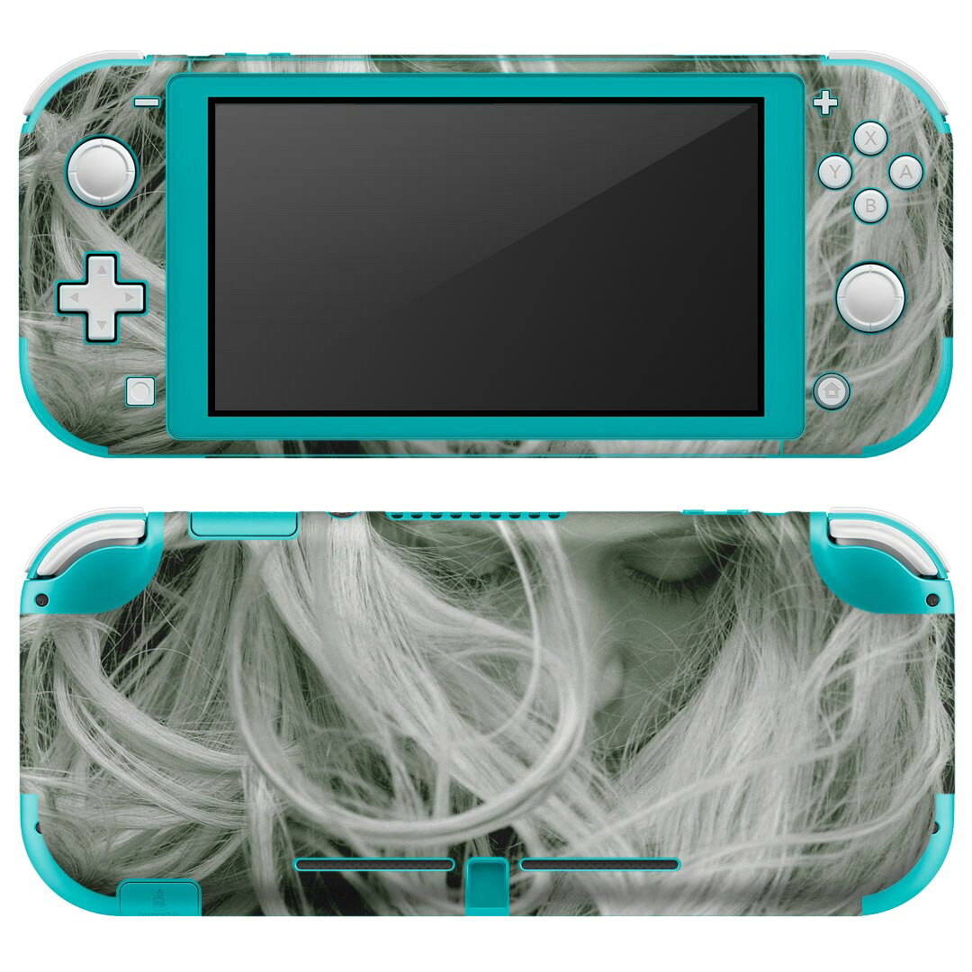 igsticker Nintendo Switch Lite 専用 デザインスキンシール 全面 ニンテンドー スイッチ ライト 専用 ゲーム機 カバー アクセサリー フィルム ステッカー エアフリー 018316 写真 女性