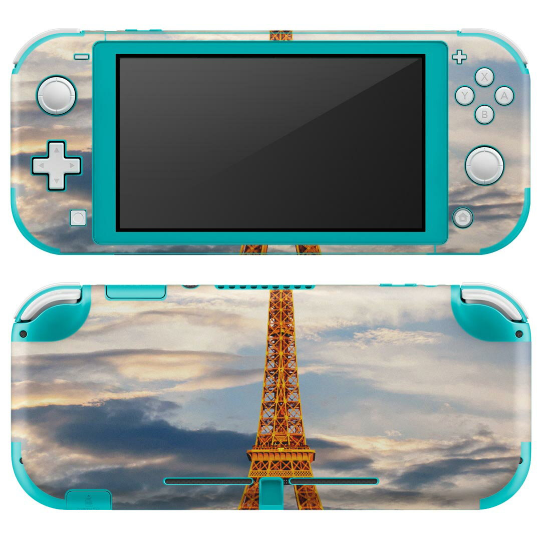 igsticker Nintendo Switch Lite 専用 デザインスキンシール 全面 ニンテンドー スイッチ ライト 専用 ゲーム機 カバー アクセサリー フィルム ステッカー エアフリー 018324 写真 エッフェル塔 パリ