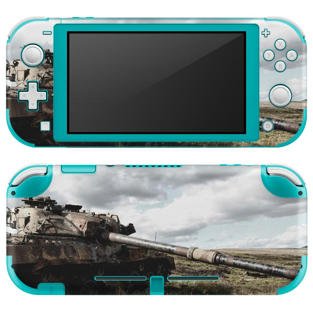igsticker Nintendo Switch Lite 専用 デザインスキンシール 全面 ニンテンドー スイッチ ライト 専用 ゲーム機 カバー アクセサリー フィルム ステッカー エアフリー 018352 戦車 写真 タンク