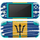 igsticker Nintendo Switch Lite 専用 デザインスキンシール 全面 ニンテンドー スイッチ ライト 専用 ゲーム機 カバー アクセサリー フィルム ステッカー エアフリー 018394 国旗 barbados バルバドス