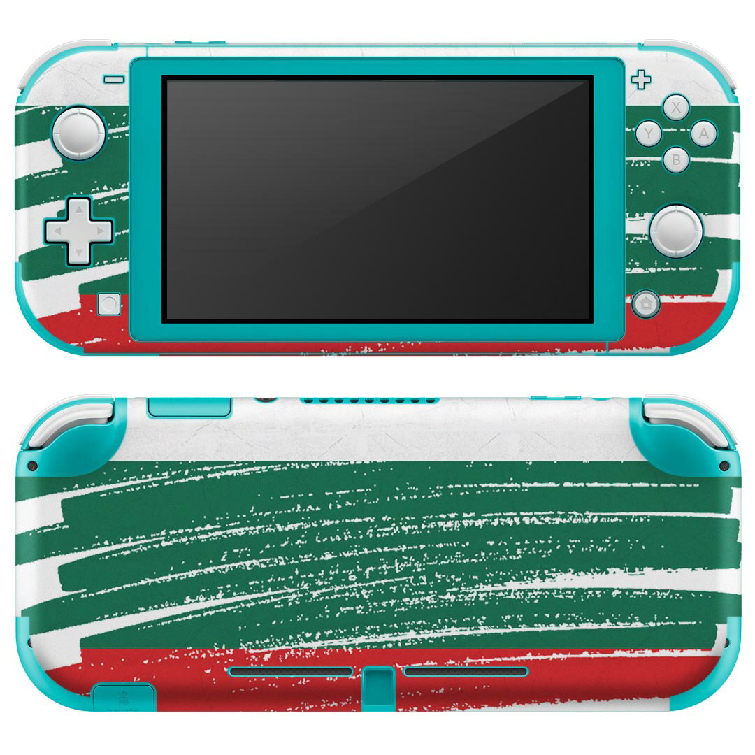 igsticker Nintendo Switch Lite 専用 デザインスキンシール 全面 ニンテンドー スイッチ ライト 専用 ゲーム機 カバー アクセサリー フィルム ステッカー エアフリー 018407 国旗 bulgaria ブルガリア