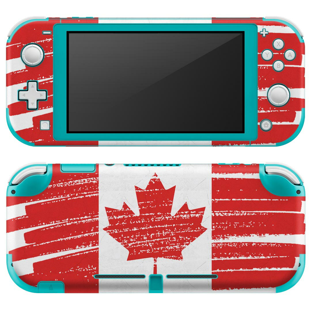 igsticker Nintendo Switch Lite 専用 デザインスキンシール 全面 ニンテンドー スイッチ ライト 専用 ゲーム機 カバー アクセサリー フィルム ステッカー エアフリー 018413 国旗 canada カナダ
