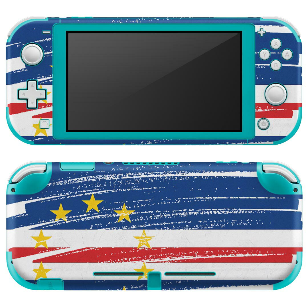 igsticker Nintendo Switch Lite 専用 デザインスキンシール 全面 ニンテンドー スイッチ ライト 専用 ゲーム機 カバー アクセサリー フィルム ステッカー エアフリー 018415 国旗 cape-verde カーボベルデ