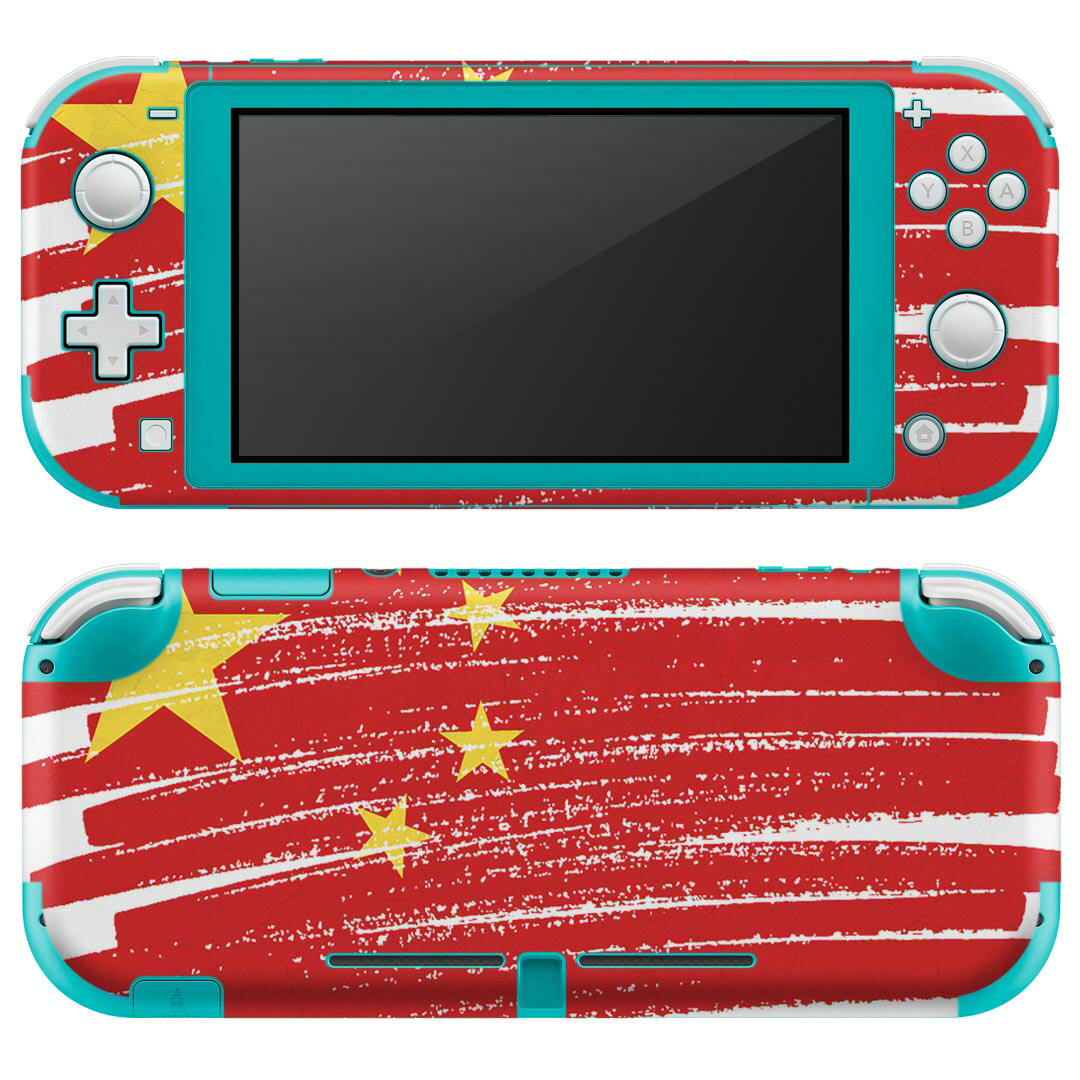 igsticker Nintendo Switch Lite 専用 デザインスキンシール 全面 ニンテンドー スイッチ ライト 専用 ゲーム機 カバー アクセサリー フィルム ステッカー エアフリー 018419 国旗 china 中国