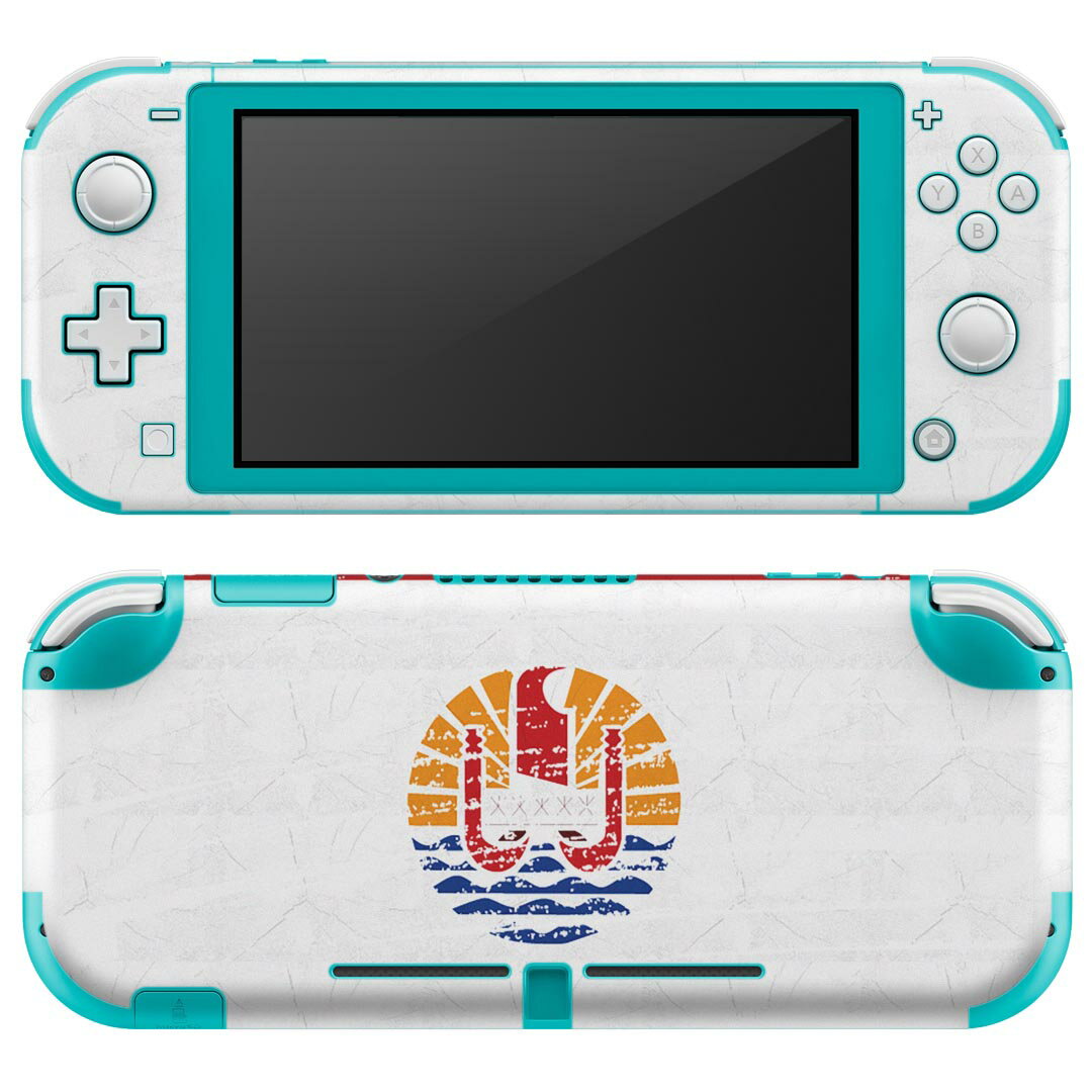 igsticker Nintendo Switch Lite 専用 デザインスキンシール 全面 ニンテンドー スイッチ ライト 専用 ゲーム機 カバー アクセサリー フィルム ステッカー エアフリー 018450 国旗 french-polynesia フランス領ポリネシア