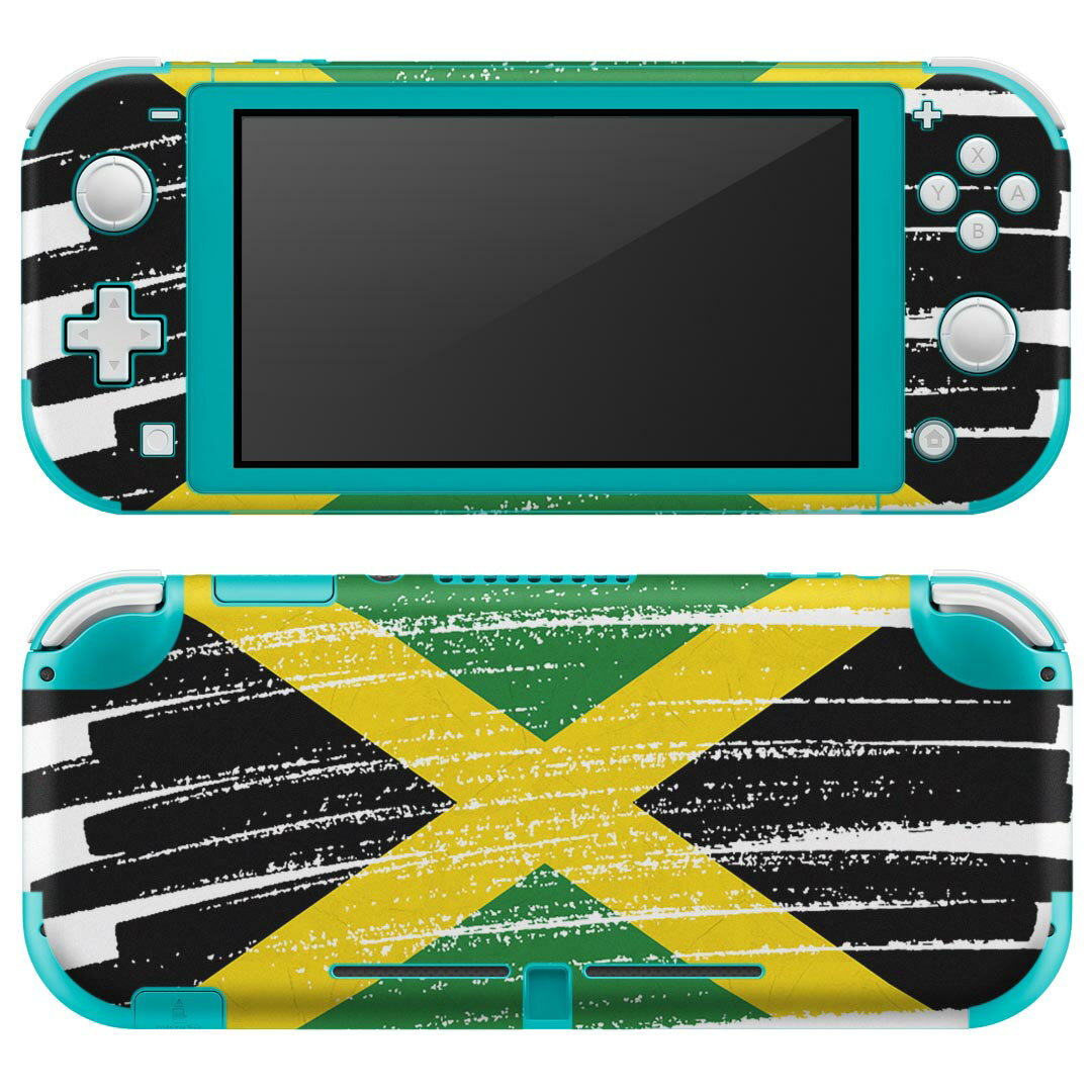igsticker Nintendo Switch Lite 専用 デザインスキンシール 全面 ニンテンドー スイッチ ライト 専用 ゲーム機 カバー アクセサリー フィルム ステッカー エアフリー 018477 国旗 jamaica ジャマイカ