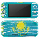 igsticker Nintendo Switch Lite 専用 デザインスキンシール 全面 ニンテンドー スイッチ ライト 専用 ゲーム機 カバー アクセサリー フィルム ステッカー エアフリー 018480 国旗 kazakhstan カザフスタン(2)