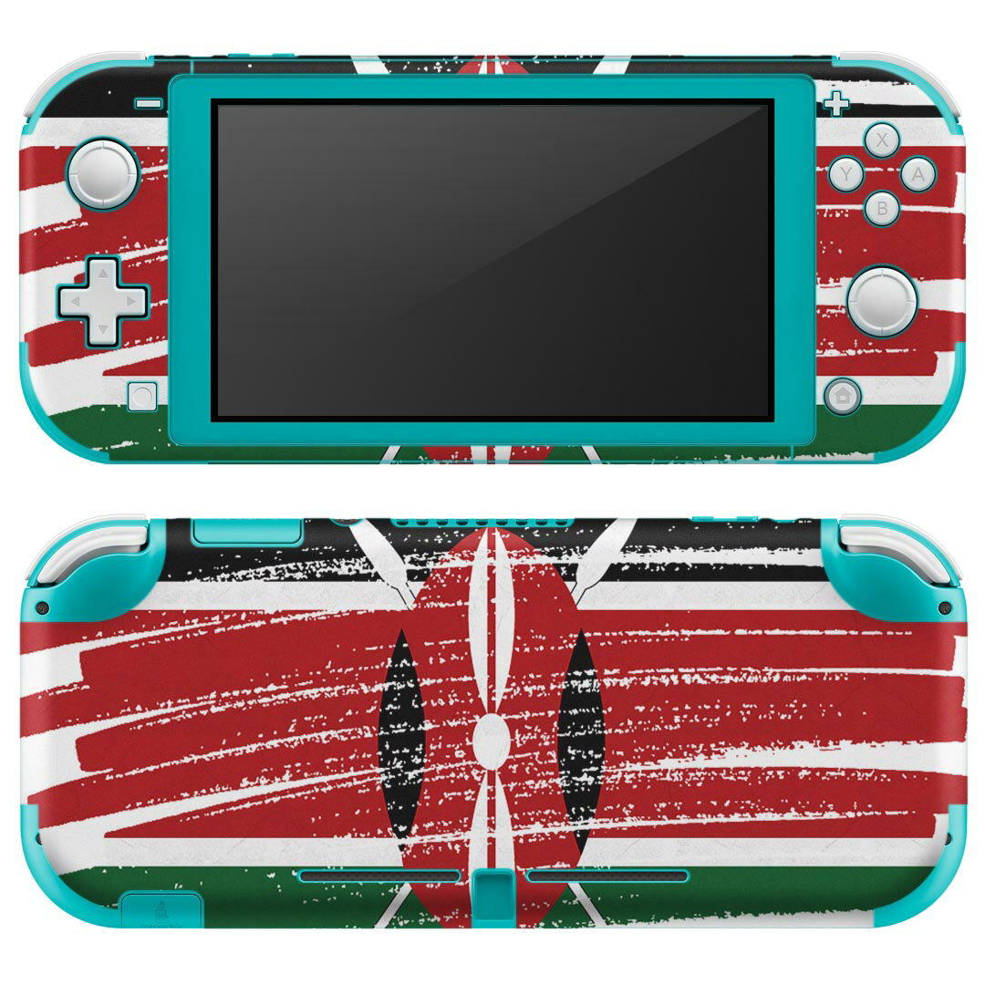 igsticker Nintendo Switch Lite 専用 デザインスキンシール 全面 ニンテンドー スイッチ ライト 専用 ゲーム機 カバー アクセサリー フィルム ステッカー エアフリー 018481 国旗 kenya ケニア