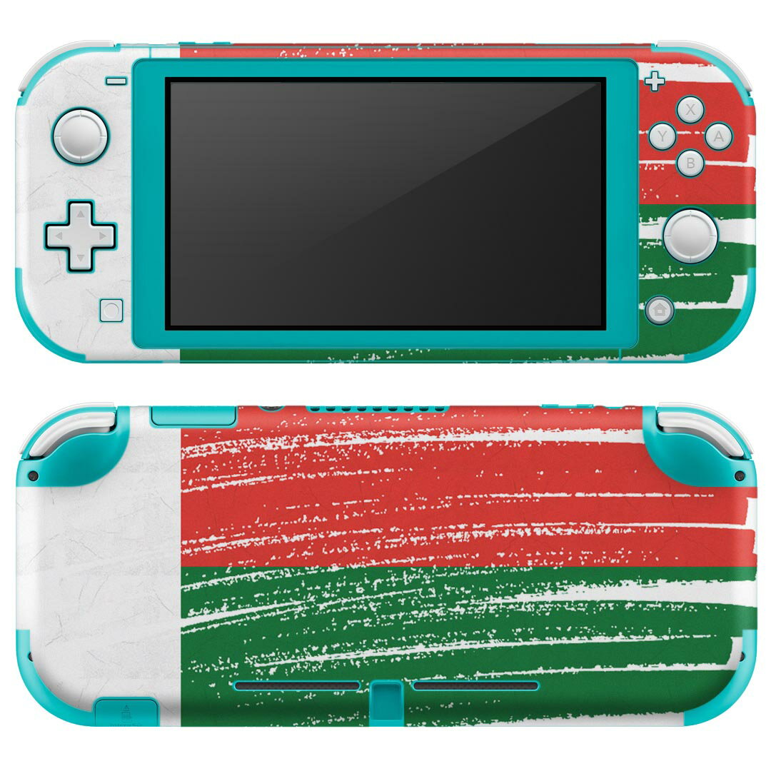 igsticker Nintendo Switch Lite 専用 デザインスキンシール 全面 ニンテンドー スイッチ ライト 専用 ゲーム機 カバー アクセサリー フィルム ステッカー エアフリー 018497 国旗 madagascar マダガスカル