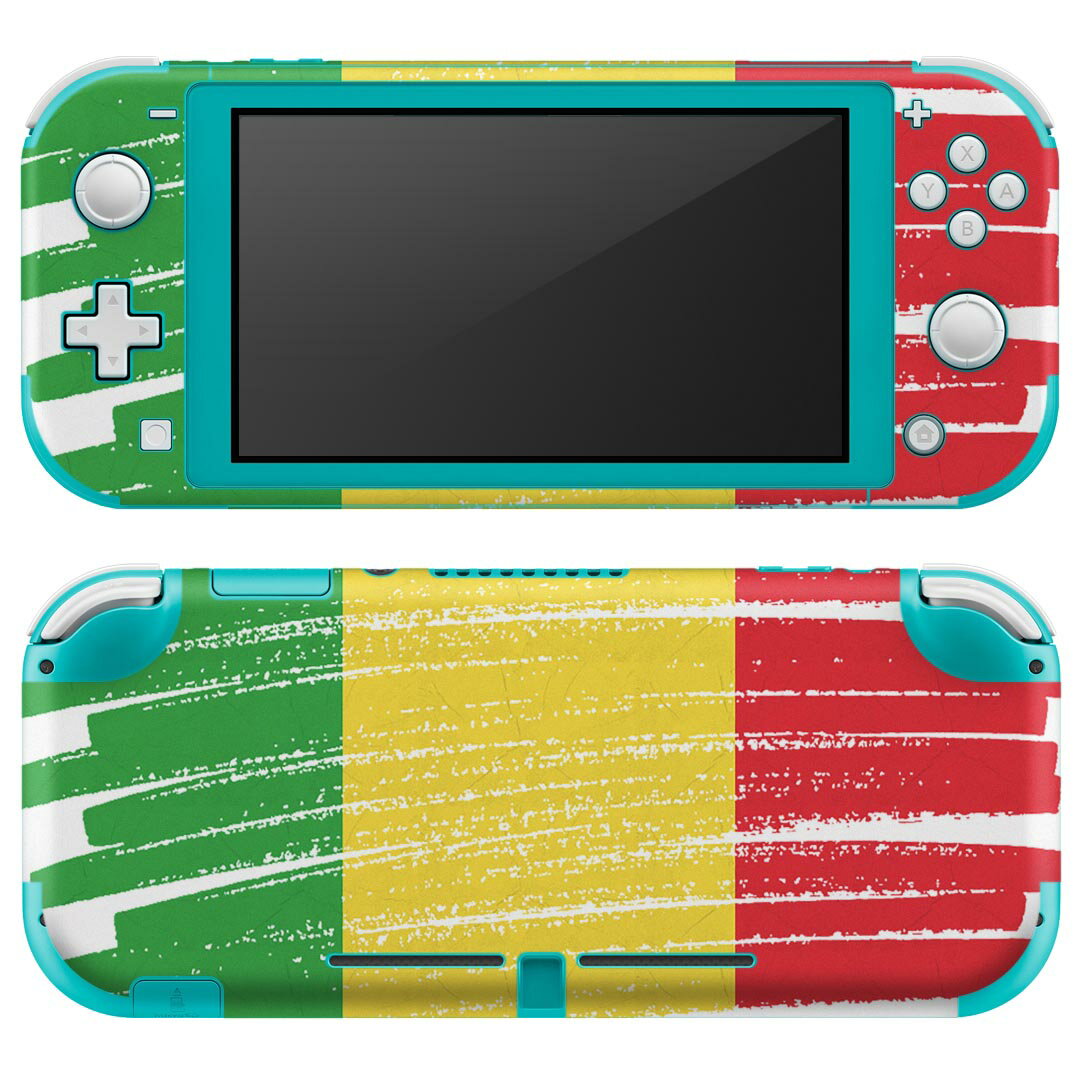 igsticker Nintendo Switch Lite 専用 デザインスキンシール 全面 ニンテンドー スイッチ ライト 専用 ゲーム機 カバー アクセサリー フィルム ステッカー エアフリー 018503 国旗 mali マリ