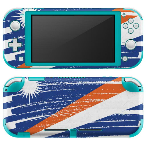 igsticker Nintendo Switch Lite 専用 デザインスキンシール 全面 ニンテンドー スイッチ ライト 専用 ゲーム機 カバー アクセサリー フィルム ステッカー エアフリー 018505 国旗 marshallislands マーシャル諸島