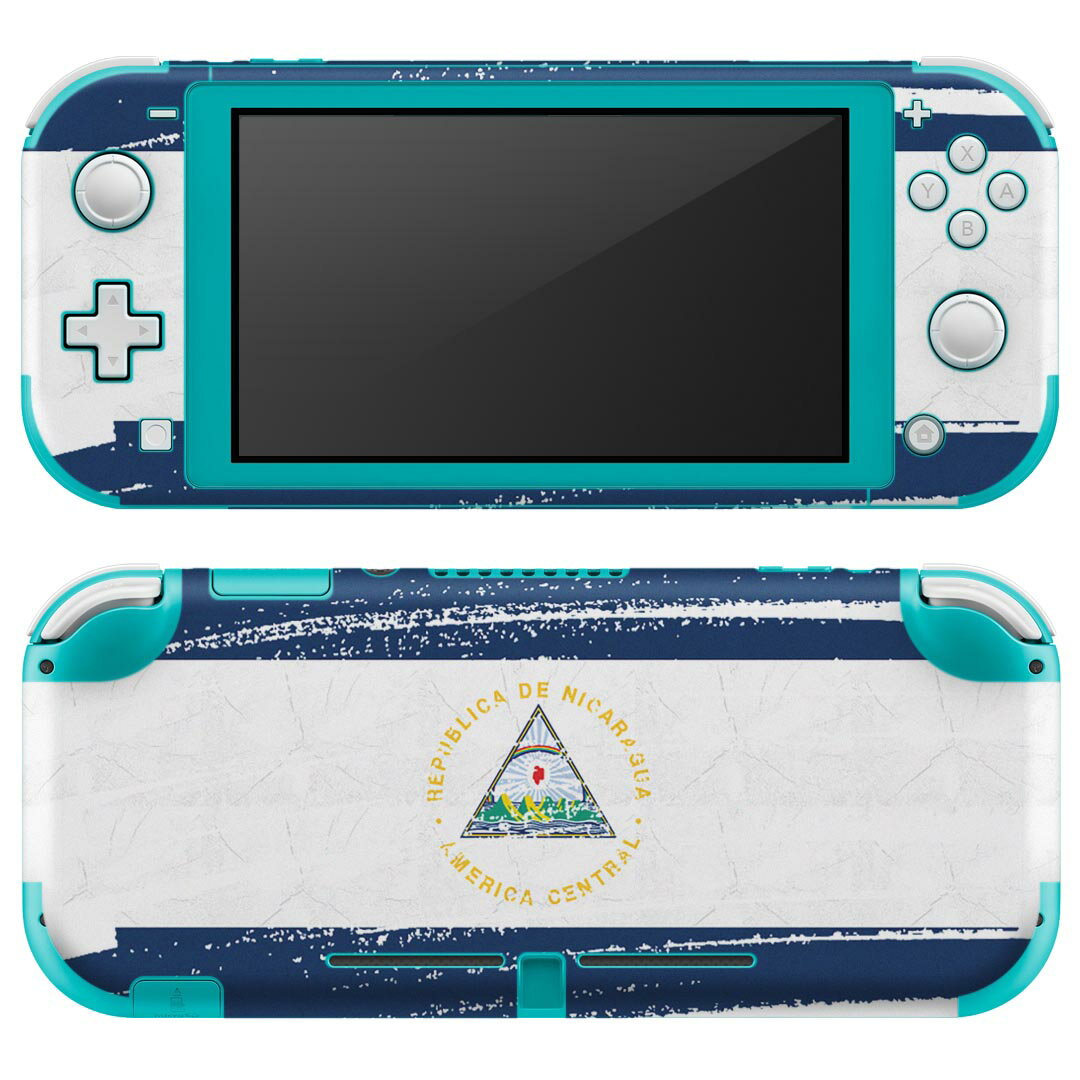 igsticker Nintendo Switch Lite 専用 デザインスキンシール 全面 ニンテンドー スイッチ ライト 専用 ゲーム機 カバー アクセサリー フィルム ステッカー エアフリー 018521 国旗 nicaragua ニカラグア