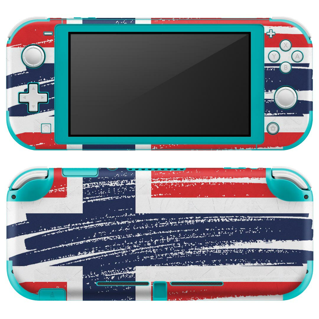 igsticker Nintendo Switch Lite 専用 デザインスキンシール 全面 ニンテンドー スイッチ ライト 専用 ゲーム機 カバー アクセサリー フィルム ステッカー エアフリー 018528 国旗 norway ノルウェー