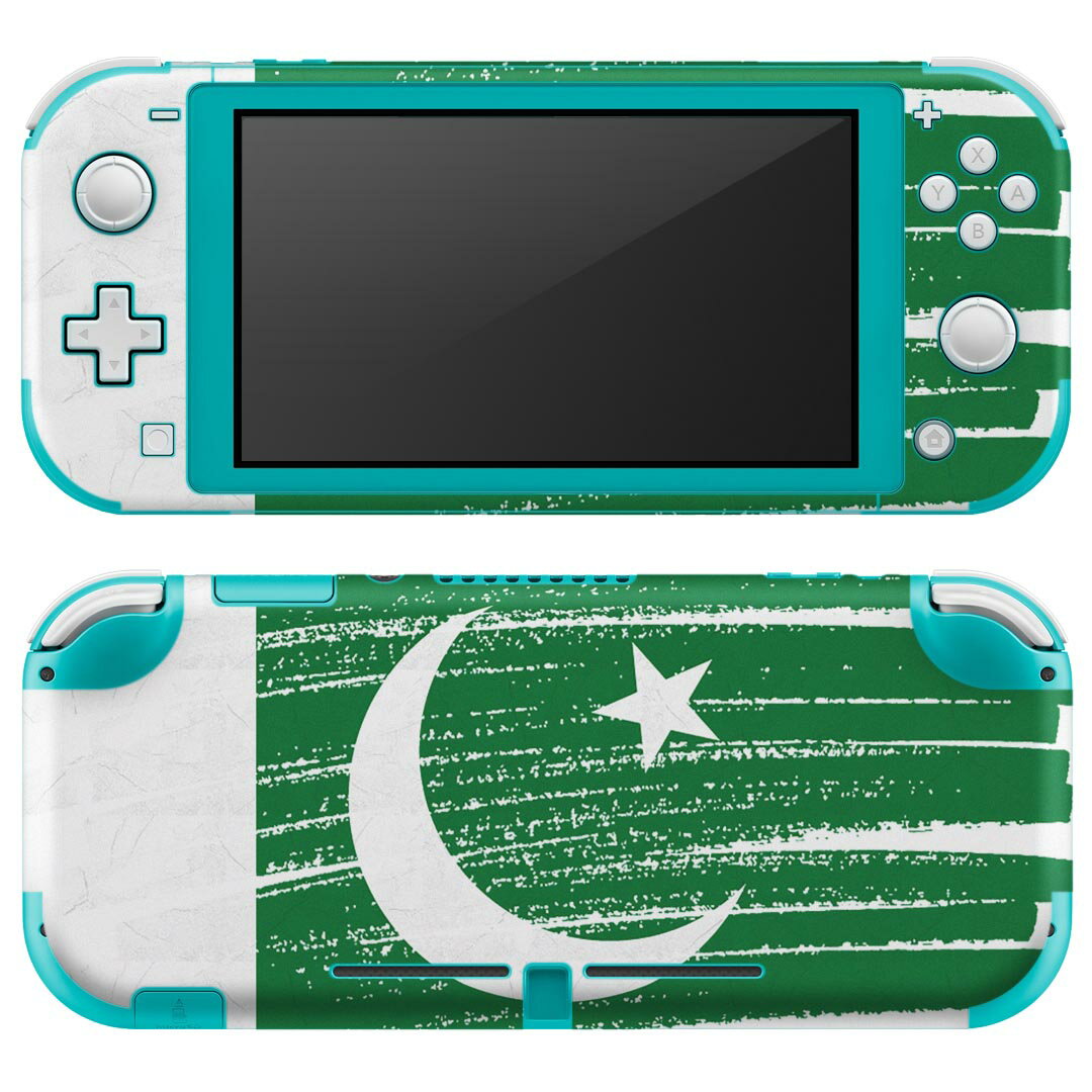 igsticker Nintendo Switch Lite 専用 デザインスキンシール 全面 ニンテンドー スイッチ ライト 専用 ゲーム機 カバー アクセサリー フィルム ステッカー エアフリー 018530 国旗 pakistan パキスタン